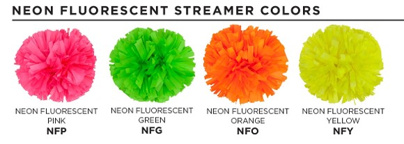 Neon Fluorescent - Pink, Green, Orange, Yellow